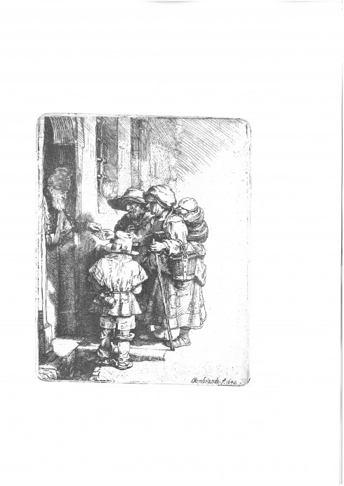 Beggars Receiving Alms at the Door of a House, 1648