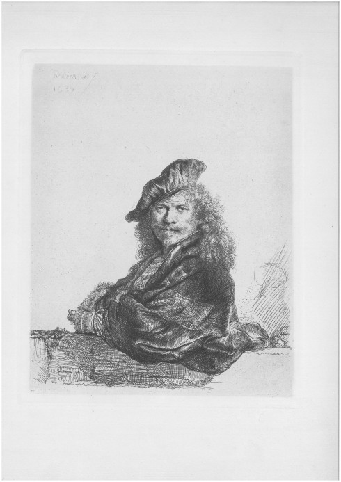 Self-Portrait Leaning on a Stone Sill , 1639